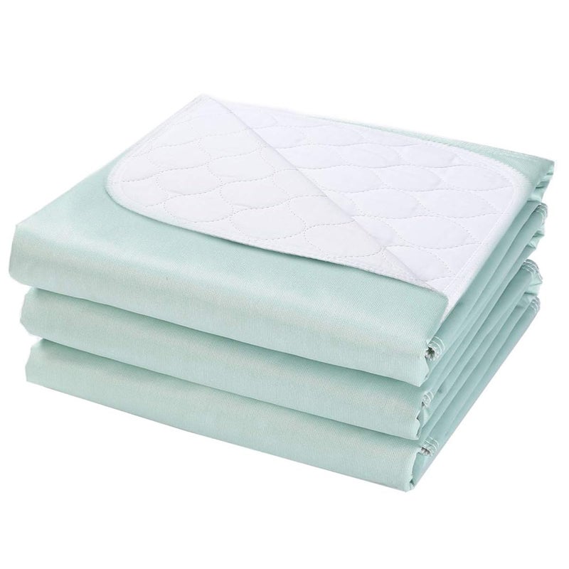 Washable Waterproof Incontinence Bed Pads 34 x 36 Inch Reusable Underpad Sheet for Chair Sofa and Mattress Protectors Pack of 3